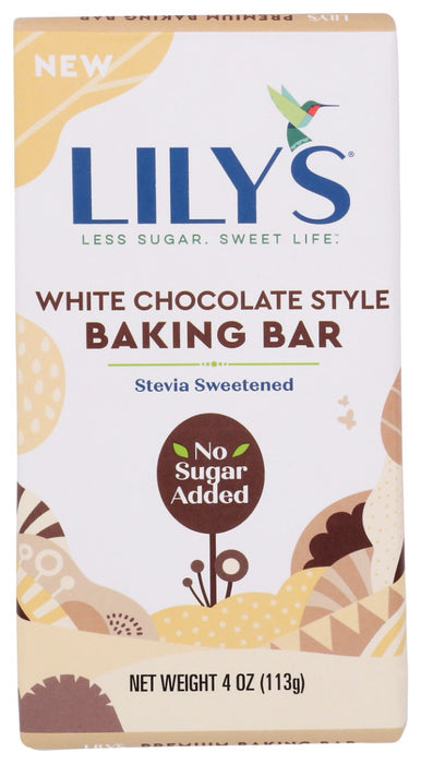 LILYS SWEETS: Bar Baking Vertical White Chocolate, 4 OZ