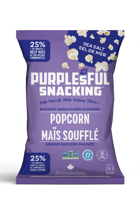 PURPLESFUL: Sea Salt Popcorn, 4.79 oz
