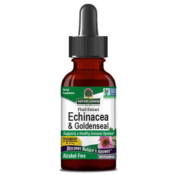 NATURE'S ANSWER: Echinacea And Goldenseal Alcohol Free 1000 mg, 1 oz