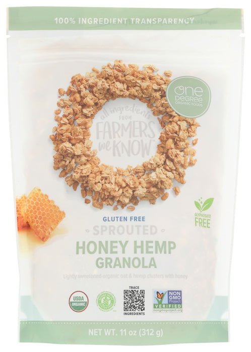 ONE DEGREE: Sprouted Oat Granola Honey Hemp, 11 oz