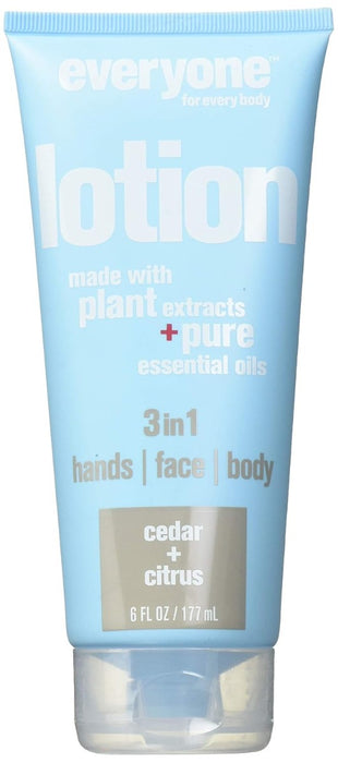 EVERYONE: 3 in 1 Lotion Tube Cedar And Citrus, 6 oz