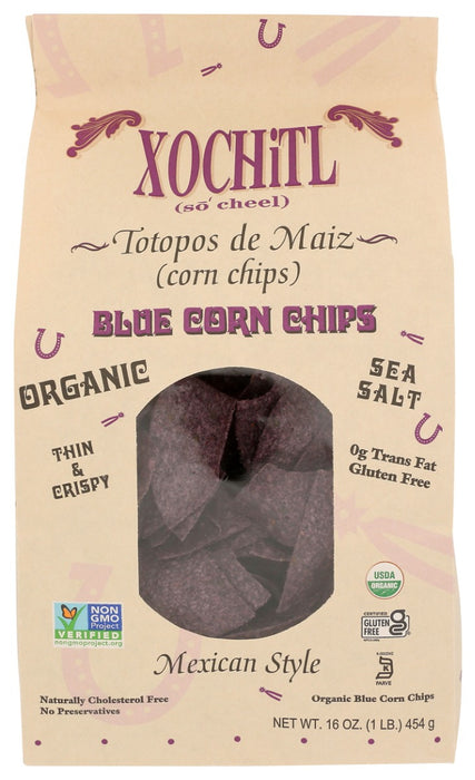 XOCHITL: Corn Chips Organic Blue Corn, 16 oz