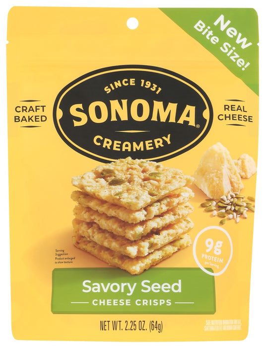SONOMA CREAMERY: Savory Seed Cheese Crisps, 2.25 oz