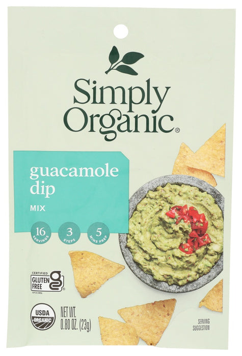 SIMPLY ORGANIC: Dip Mix Guacamole, 0.8 Oz