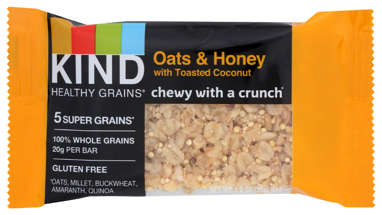 KIND: Healthy Grains Granola Bars Oats and Honey with Toasted Coconut 5 Count, 6.2 oz