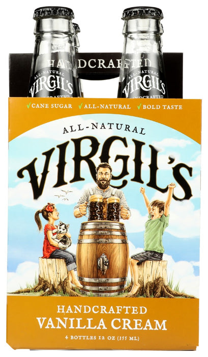 VIRGILS: Cream Soda Micro Brewed, 4 pack, 48 oz