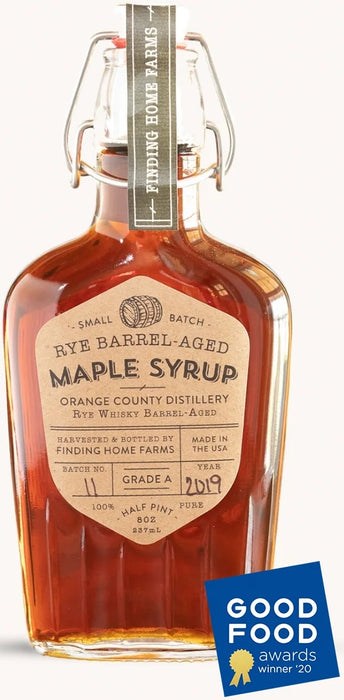 FINDING HOME FARMS: Rye Barrel-Aged Maple Syrup, 8.45 fo