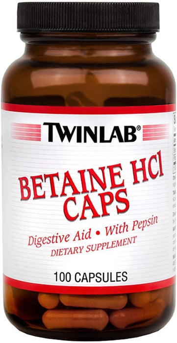 TWINLAB: Betaine HCl Caps, 100 cp