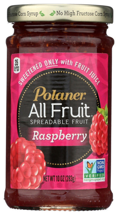 POLANER: Fruit Spread Red Raspberry, 10 oz