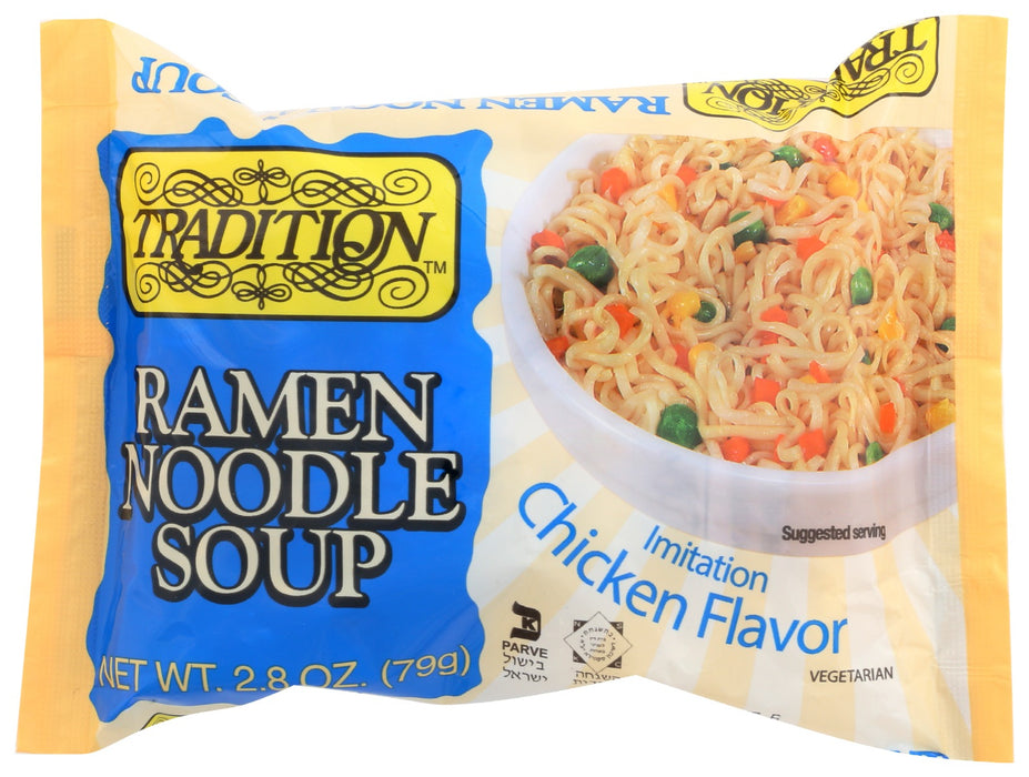TRADITION: Imitation Chicken Flavor Ramen Noodle Soup, 2.8 oz