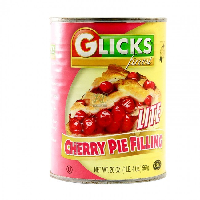 GLICKS: Lite Cherry Pie Filling, 20 oz