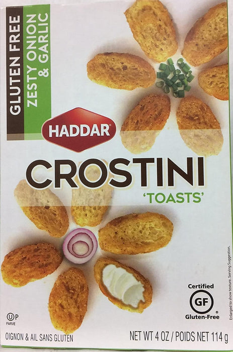 HADDAR: Crostini Toasts Zesty Onion & Garlic , 4 oz
