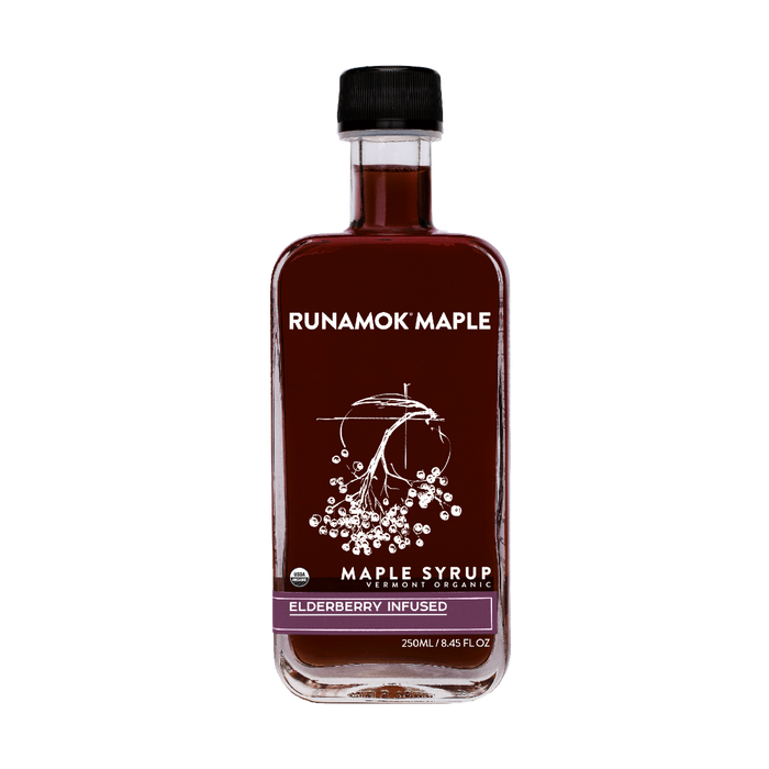 RUNAMOK MAPLE: Elderberry Infused Maple Syrup, 8.45 fo
