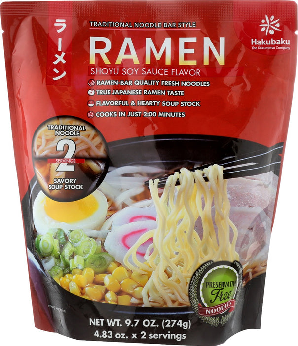 HAKUBAKU: Shoyu Soy Sauce Flavor Ramen, 9.7 oz