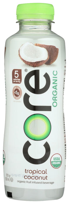 CORE ORGANIC: Tropical Coconut Fruit Infused Drink, 18 fo