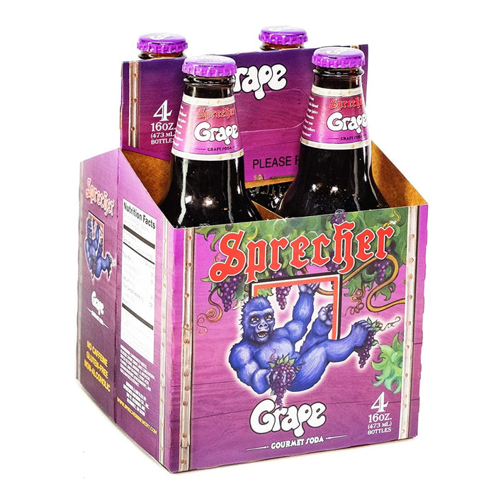 SPRECHER: Soda Grape 4Pk, 64 fo