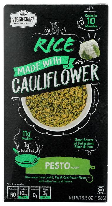 VEGGIECRAFT: Pesto Rice Made With Cauliflower, 5.5 oz