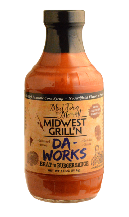 MDDOG&MER: Da Works Midwest Grill Premium BBQ Sauce, 18 oz