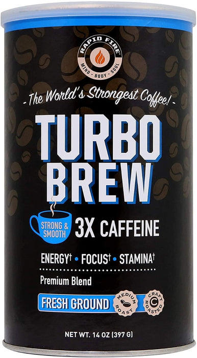RAPID FIRE: Turbo Brew Ground Coffee, 14 oz