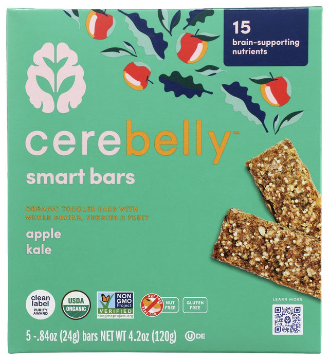 CEREBELLY: Apple Kale Toddler Bar, 4.2 oz
