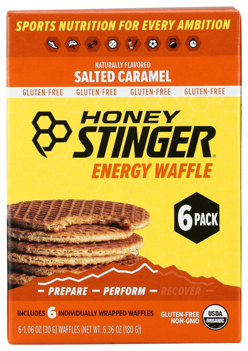 HONEY STINGER: Salted Caramel Waffle 6 Count, 6.36 oz
