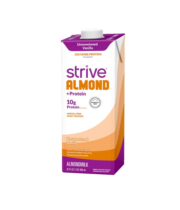 STRIVE: Almondmilk Unsweetened Vanilla Plus Protein, 32 fo