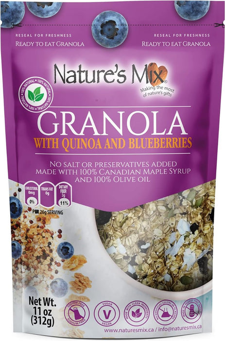 NATURES MIX: Granola Superfood with Quinoa and Blueberries, 11 oz