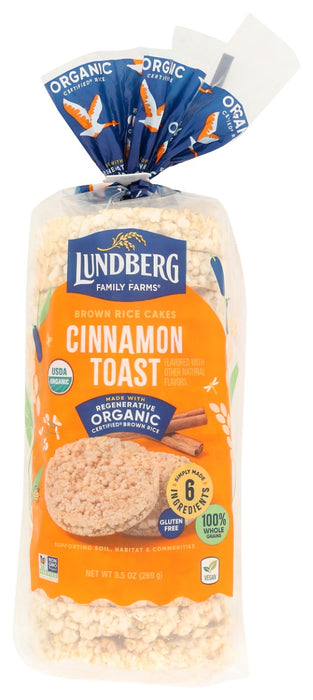 LUNDBERG: Organic Cinnamon Toast Rice Cakes, 9.5 oz