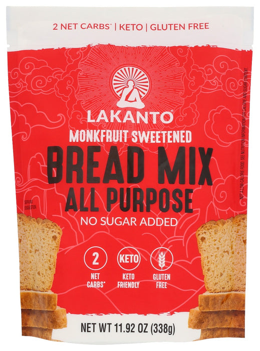 LAKANTO: Monkfruit Sweetened All Purpose Bread Mix, 11.92 oz