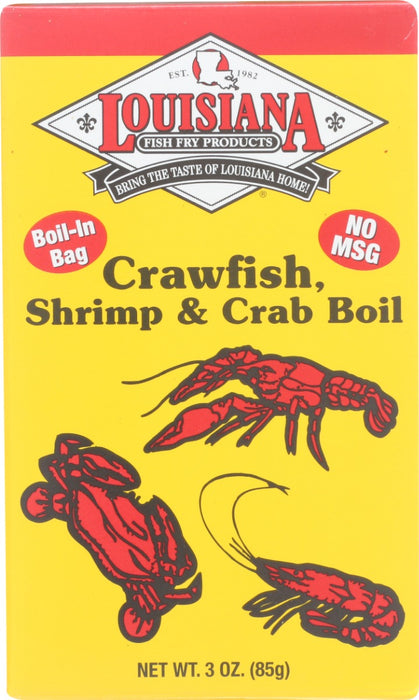 LOUISIANA FISH FRY: Crawfish Shrimp and Crab Boil Seed Bag, 3 oz