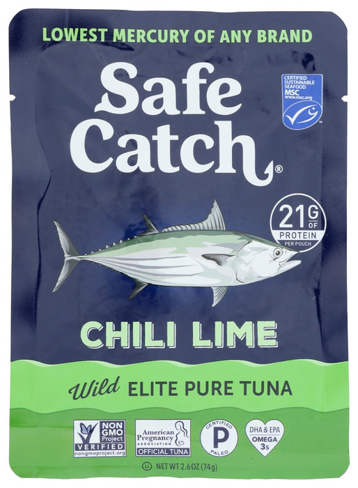 SAFECATCH: Elite Wild Tuna Chili Lime Pouch, 2.6 oz