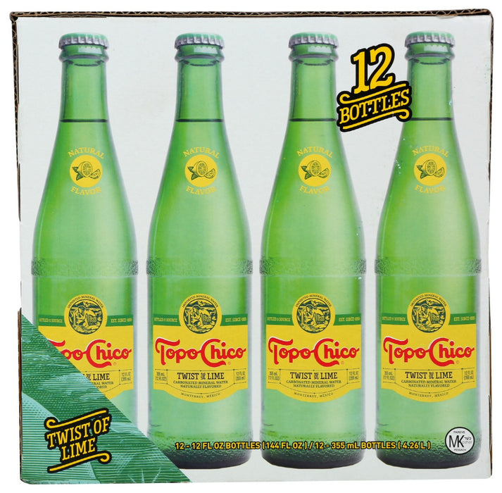 TOPO CHICO: Mineral Water Twist of Lime 12Pack, 144 fo
