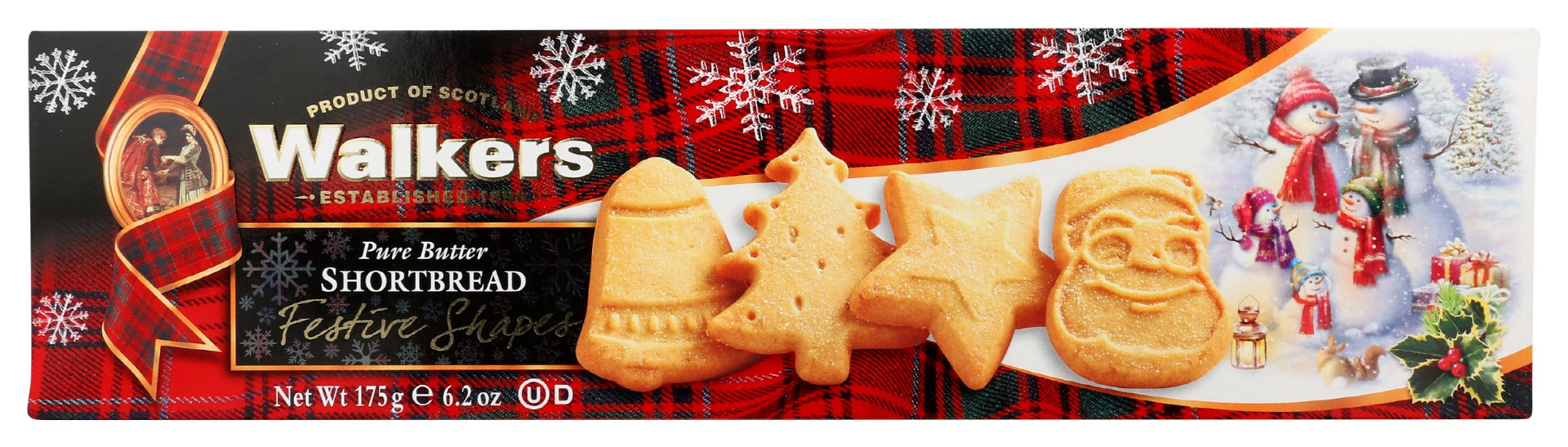WALKERS: Shortbread Festv Shape Bx, 6.2 oz