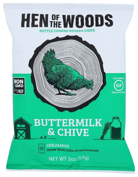 HEN OF THE WOODS: Chips Bttrmlk N Chive 2Oz, 2 oz