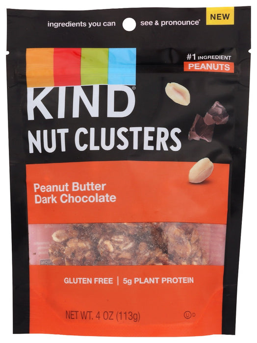 KIND: Cluster Pbttr Drk Choc, 4 oz