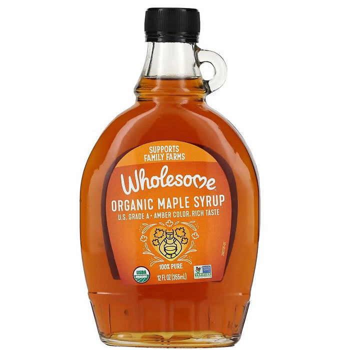 WHOLESOME: Organic Maple Syrup Amber, 12 fo