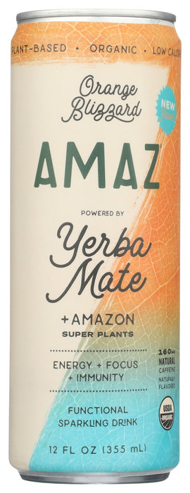 AMAZ: Yerba Mate Orange Mint Functional Drink, 12 fo