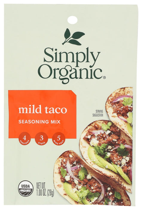SIMPLY ORGANIC: Mild Taco Seasoning Mix, 1 oz