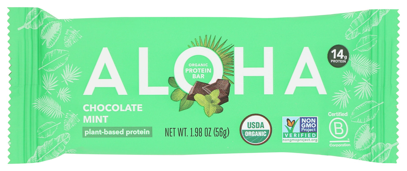 ALOHA: Chocolate Mint Protein Bar, 1.98 oz