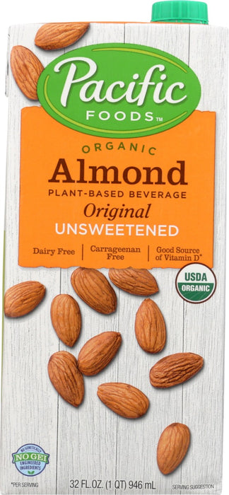 PACIFIC FOODS: Organic Unsweetened Almond Milk, 32 fo