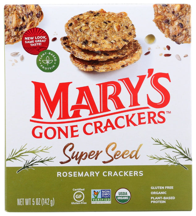 MARYS GONE CRACKERS: Super Seed Rosemary Crackers, 5 oz