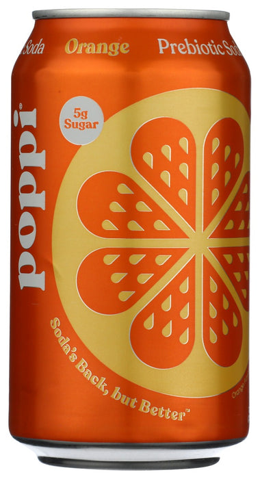 POPPI: Orange Prebiotic Soda, 12 fo
