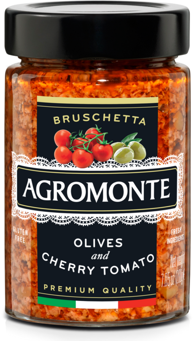 AGROMONTE: Bruschetta Olv Chry Tmato, 7.05 oz