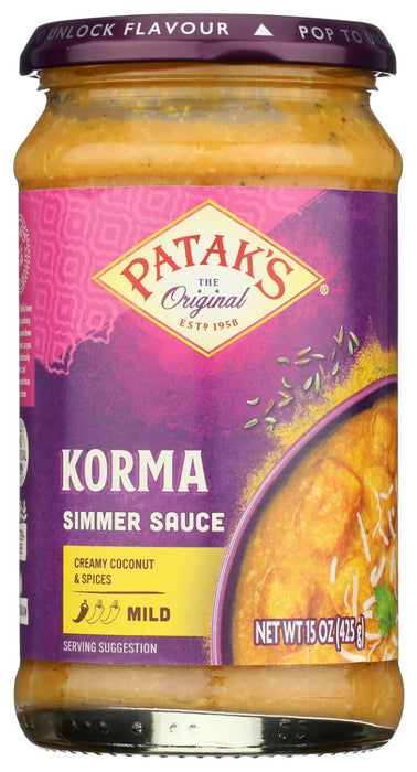 PATAKS: Korma Cooking Sauce, 15 oz