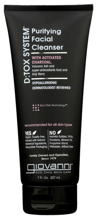 GIOVANNI COSMETICS: Dtox System Purifying Facial Cleanser, 7 oz