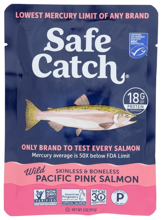 SAFECATCH: Wild Pacific Pink Salmon Pouch, 3 oz