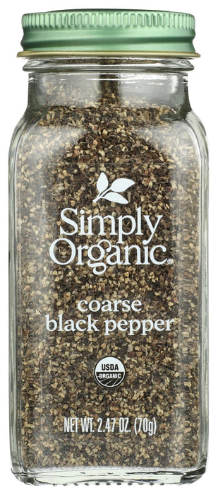 SIMPLY ORGANIC: Black Pepper Coarse Grind, 2.47 oz