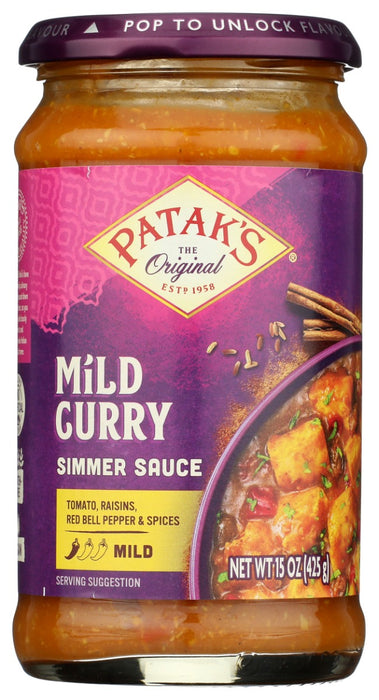 PATAKS: Mild Curry Simmer Sauce, 15 oz