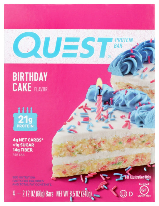 QUEST: Birthday Cake Bars 4pk, 8.5 oz