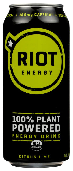 RIOT ENERGY: Citrus Lime Riot Energy Drink, 16 fo